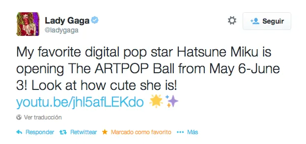 Tweet Lady Gaga