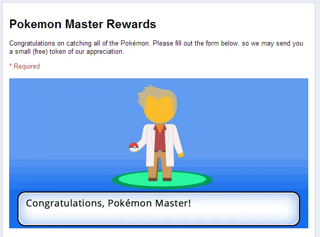 pokemon master rewards