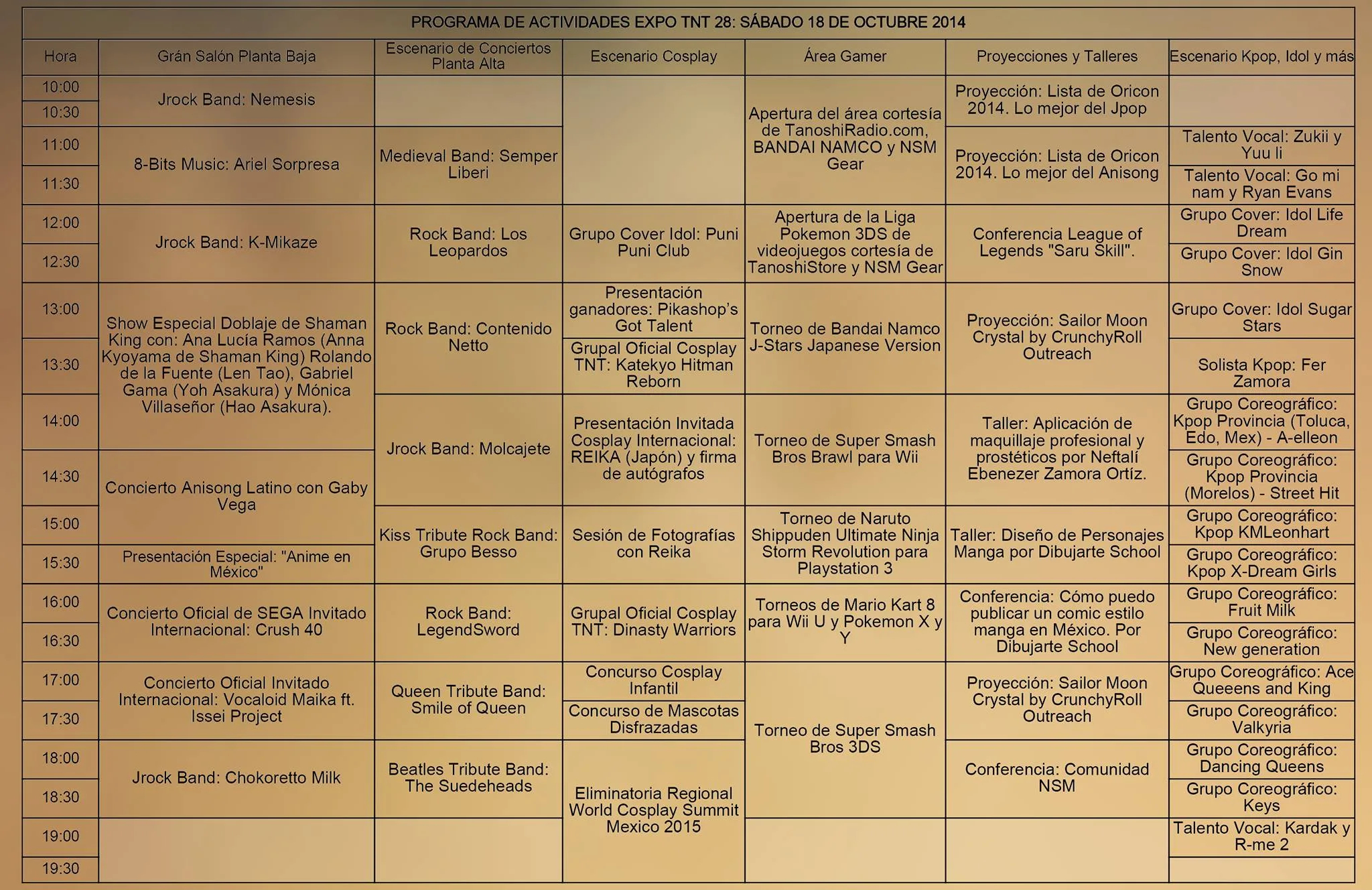 Actividades Expo TNT 28 día 2