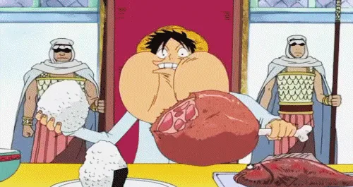 luffy eating
